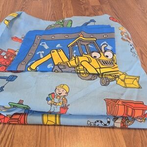 VTG 2001 Bob The Builder Twin Sheet Set Flat Fitted & Standard Pillowcase USA